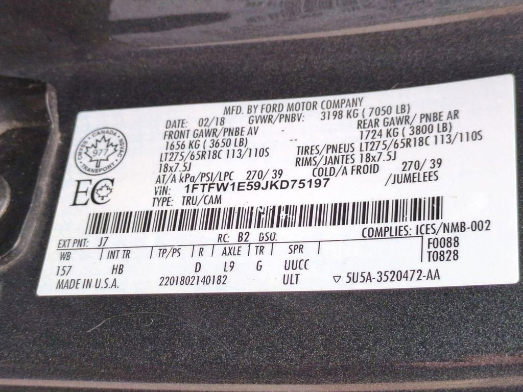 2018 Ford F-150 LARIAT