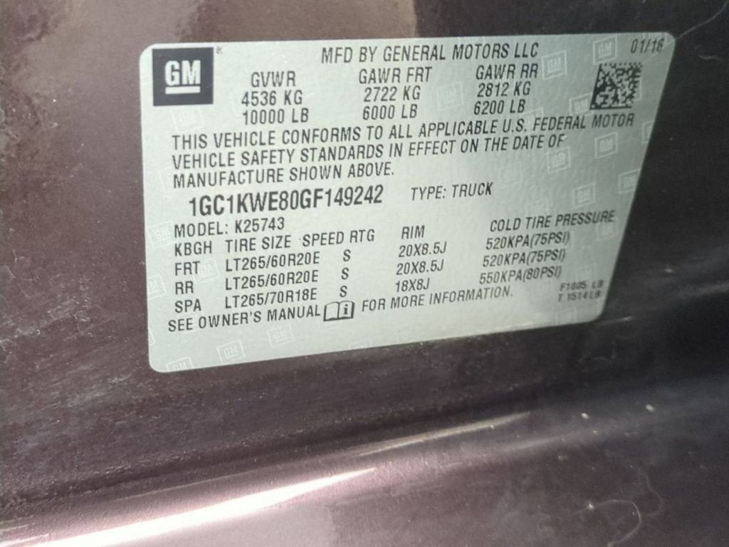 2016 Chevrolet Silverado 2500 HD LTZ