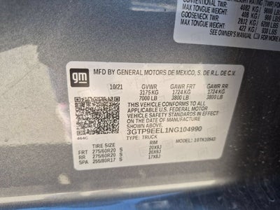2022 GMC Sierra 1500 Limited AT4