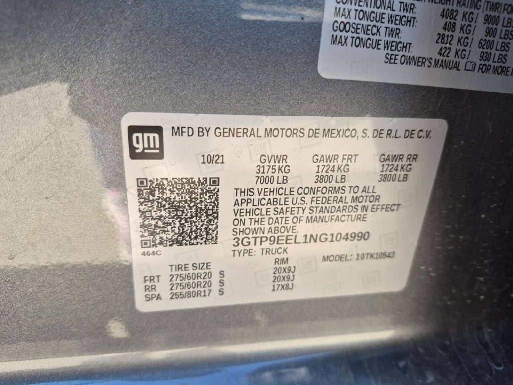2022 GMC Sierra 1500 Limited AT4